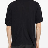 T-shirt a maniche corte e scollo rotondo in nero Rick owens - uomo 