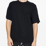 T-shirt a maniche corte e scollo rotondo in nero Rick owens - uomo 