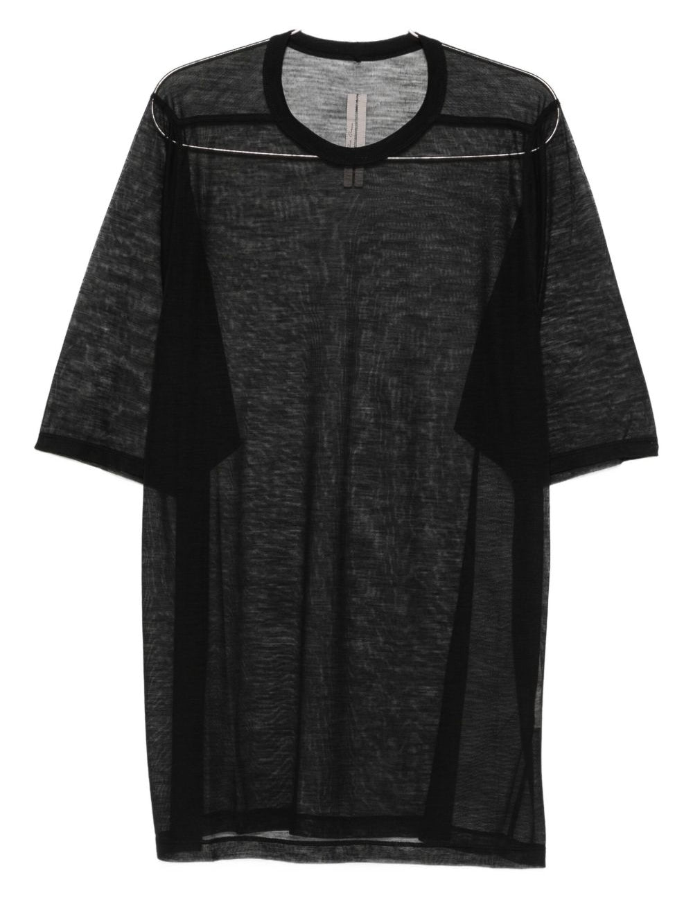 T-shirt in lana trasparente in nero Rick owens - uomo 