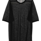 T-shirt in lana trasparente in nero Rick owens - uomo 