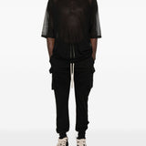 T-shirt in lana trasparente in nero Rick owens - uomo 