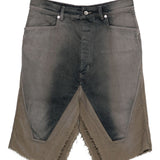 Gonna con spacchi centrali in denim grigio Rick Owens - uomo 