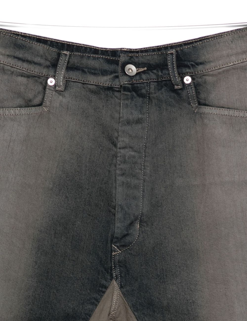 Gonna con spacchi centrali in denim grigio Rick Owens - uomo 