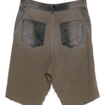Gonna con spacchi centrali in denim grigio Rick Owens - uomo 