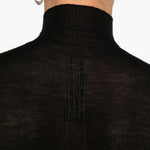 Maglione in lana a collo alto in nero Rick Owens - uomo 