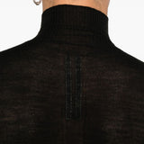 Maglione in lana a collo alto in nero Rick Owens - uomo 