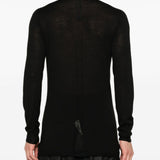 Maglione in lana a collo alto in nero Rick Owens - uomo 