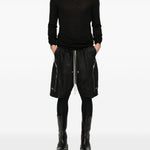 Maglione in lana a collo alto in nero Rick Owens - uomo 