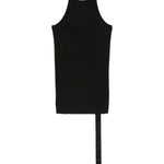 Top asimmetrico a coste in nero Rick owens drkshdw - donna 