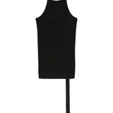 Top asimmetrico a coste in nero Rick owens drkshdw - donna 
