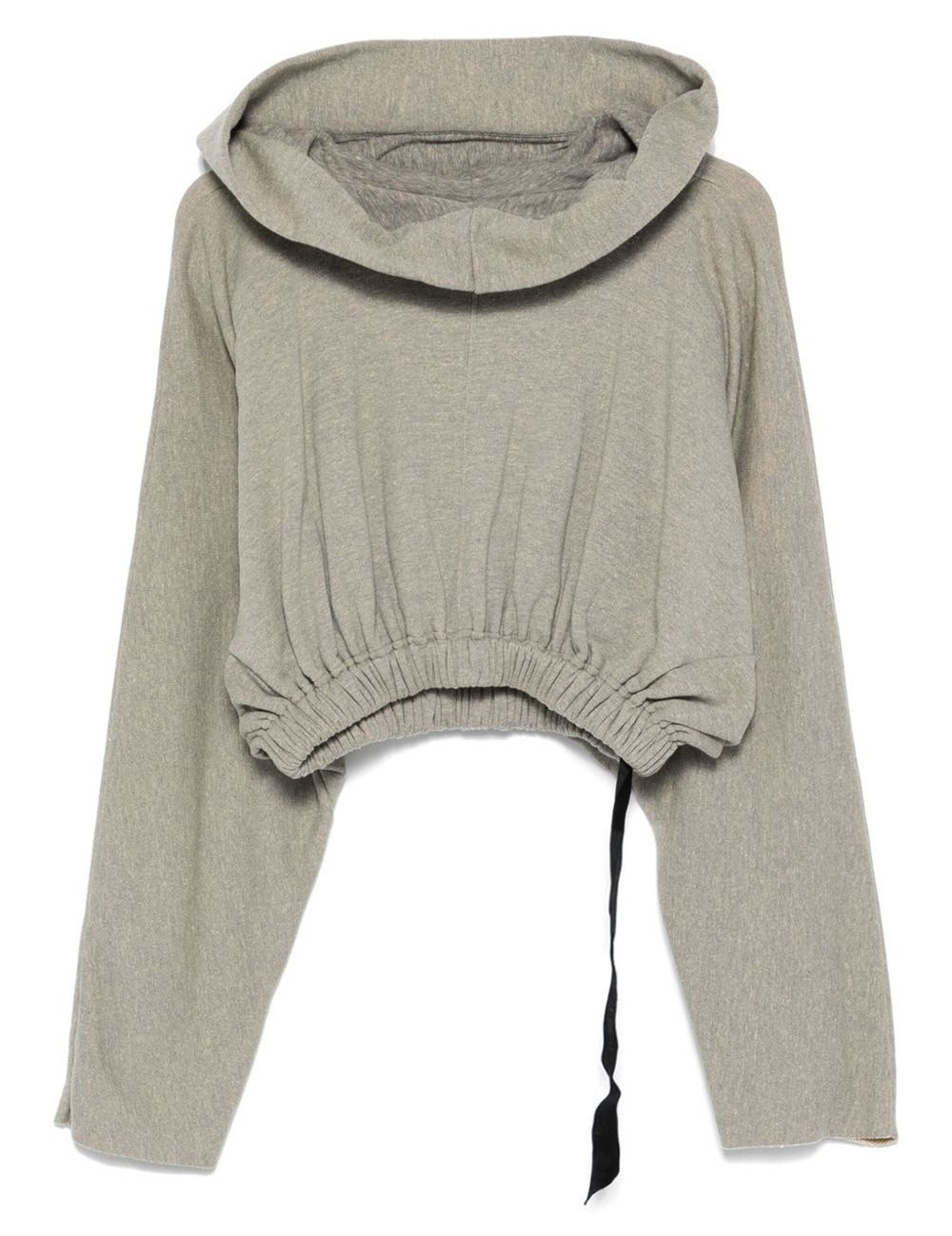 Felpa con cappuccio con coulisse  in grigio Rick owens drkshdw - donna 