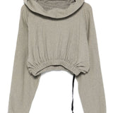 Felpa con cappuccio con coulisse  in grigio Rick owens drkshdw - donna 