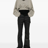 Felpa con cappuccio con coulisse  in grigio Rick owens drkshdw - donna 