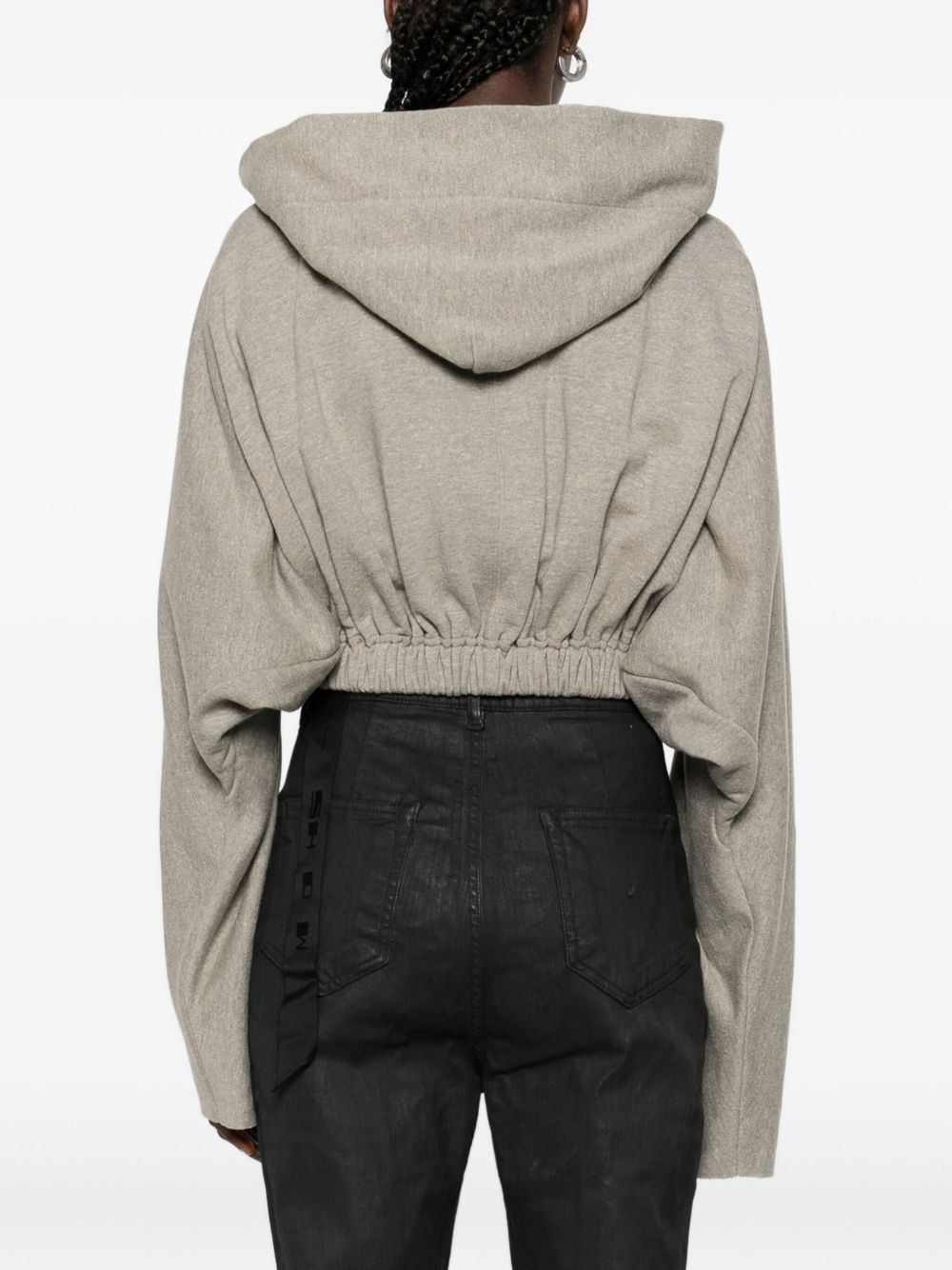 Felpa con cappuccio con coulisse  in grigio Rick owens drkshdw - donna 