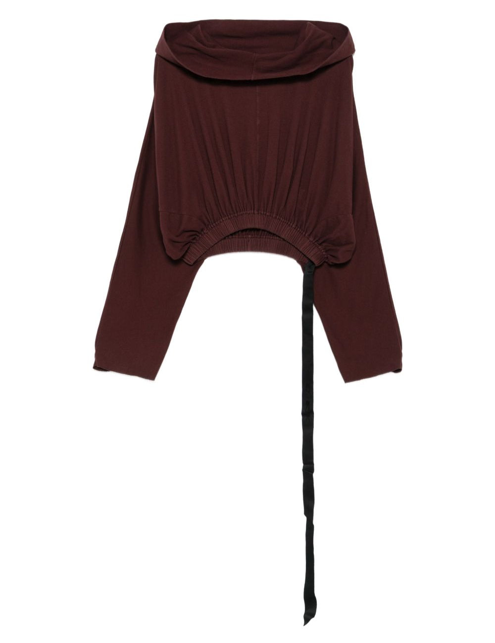 Felpa con cappuccio in marrone Rick owens drkshdw - donna 