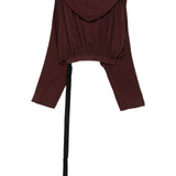 Felpa con cappuccio in marrone Rick owens drkshdw - donna 