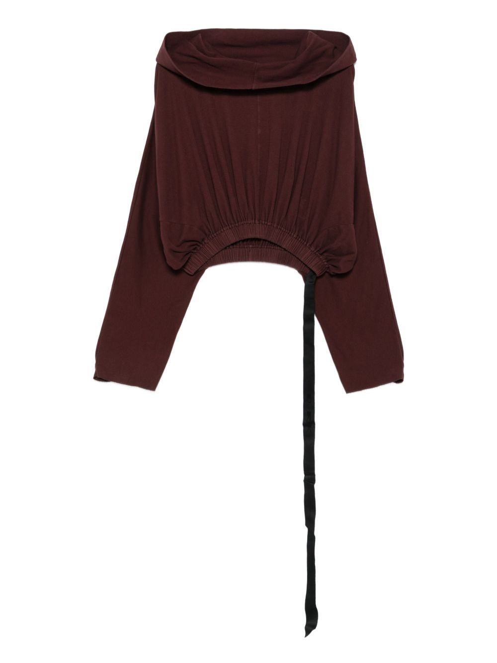 Felpa con cappuccio in marrone Rick owens drkshdw - donna 