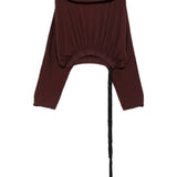 Felpa con cappuccio in marrone Rick owens drkshdw - donna 