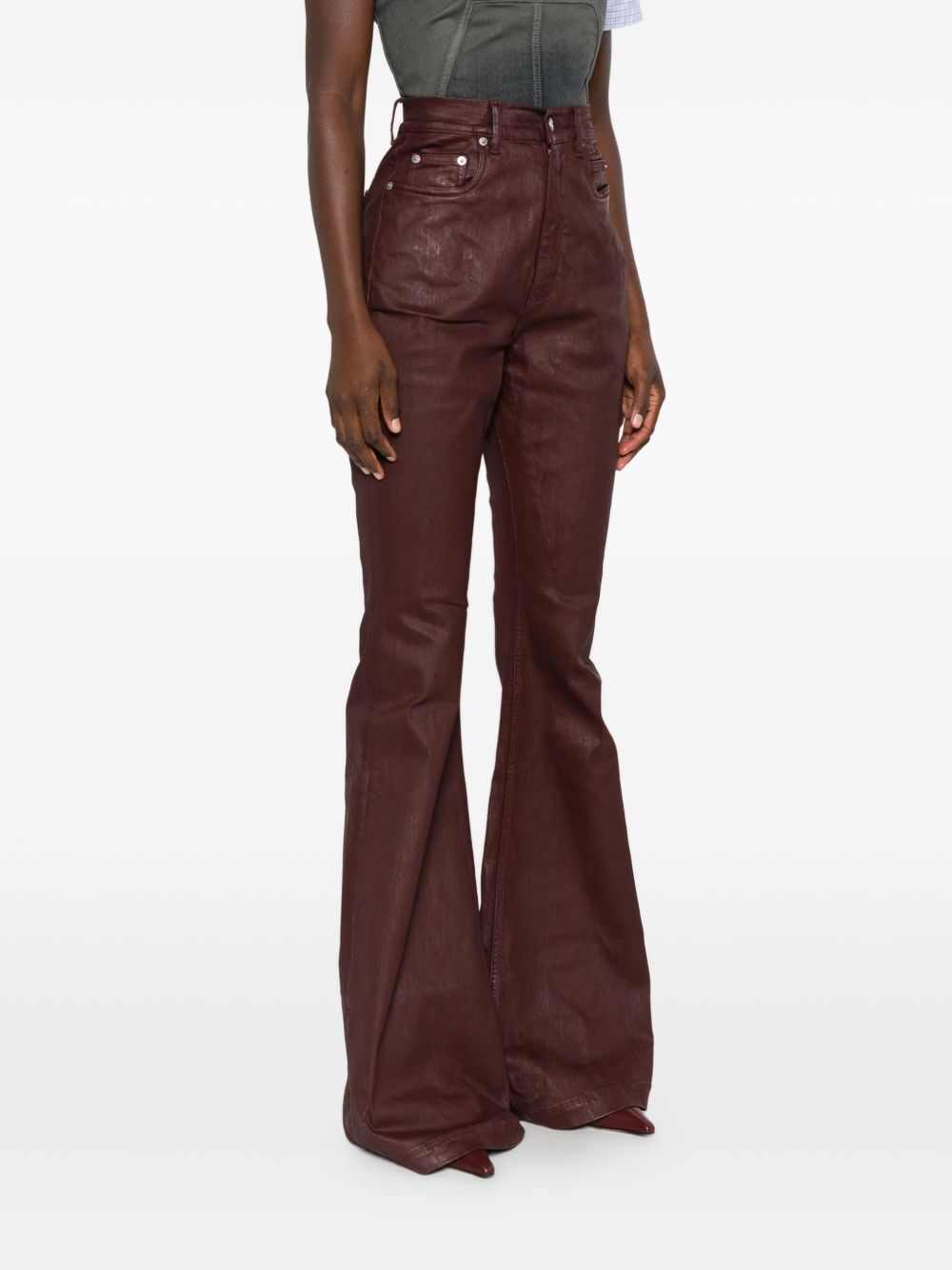Jeans Bolan cerati in marrone Rick owens drkshdw - donna 