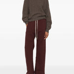 Pantaloni con bottoni in marrone Rick Owens DRKSHDW - donna 