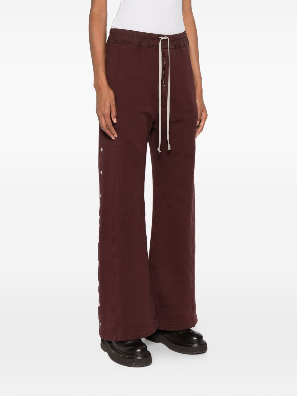 Pantaloni con bottoni in marrone Rick Owens DRKSHDW - donna 