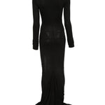 Abito maxi a maniche lunghe in nero Rick owens drkshdw - donna 