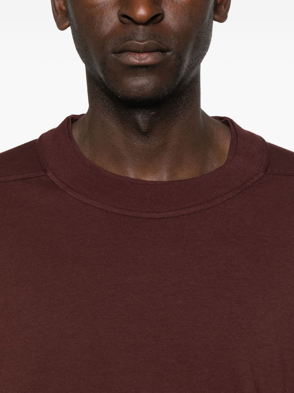 T-shirt a strati a maniche lunghe in borgogna Rick owens drkshdw - uomo 