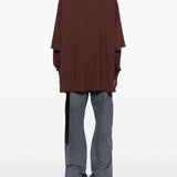 T-shirt a strati a maniche lunghe in borgogna Rick owens drkshdw - uomo 