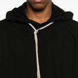 Felpa con coulisse a strati tommy in nero Rick owens drkshdw - uomo 