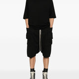 T-shirt a maniche corte jumbo in nero Rick owens drkshdw - uomo 