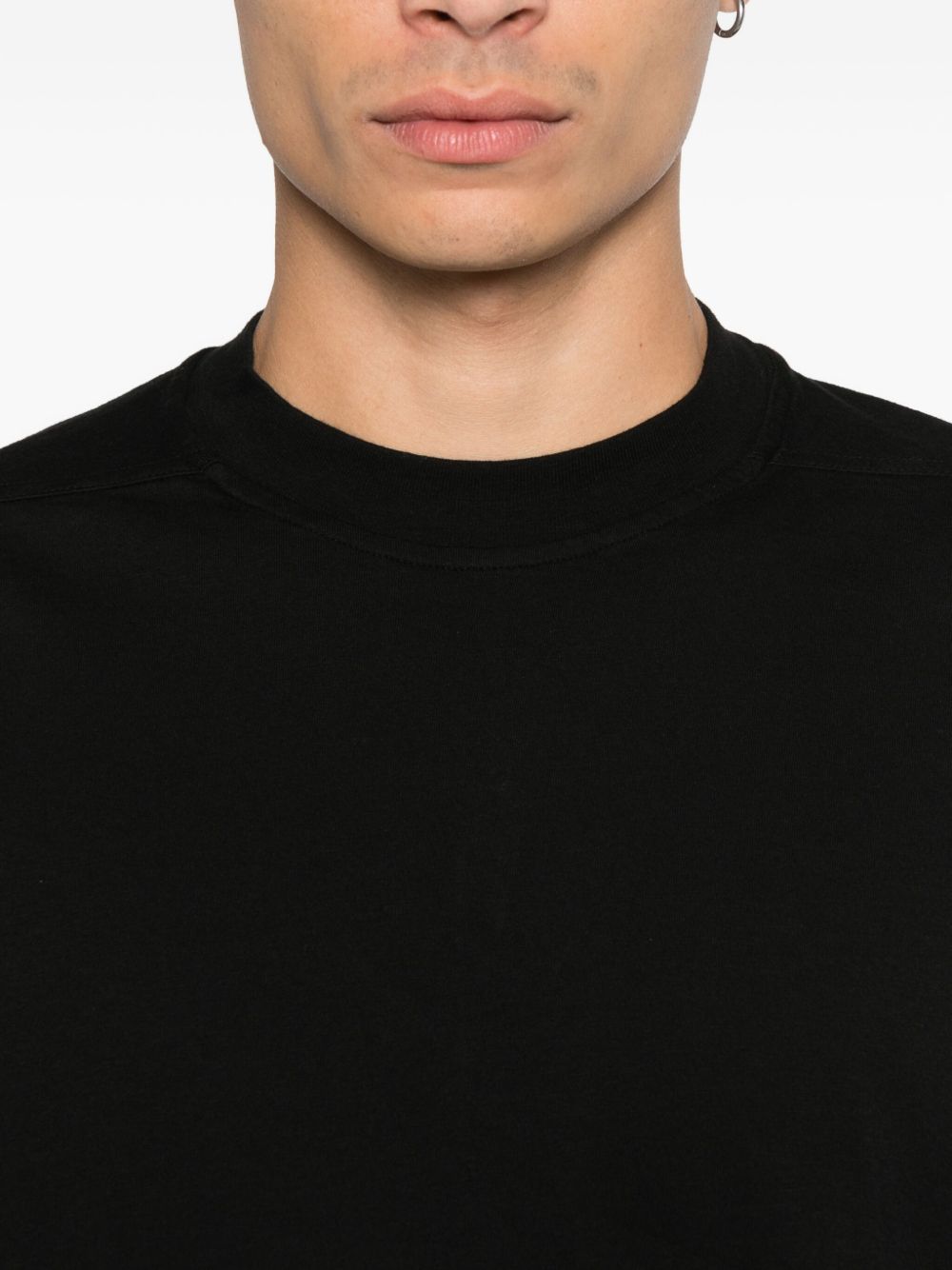 T-shirt a maniche corte jumbo in nero Rick owens drkshdw - uomo 