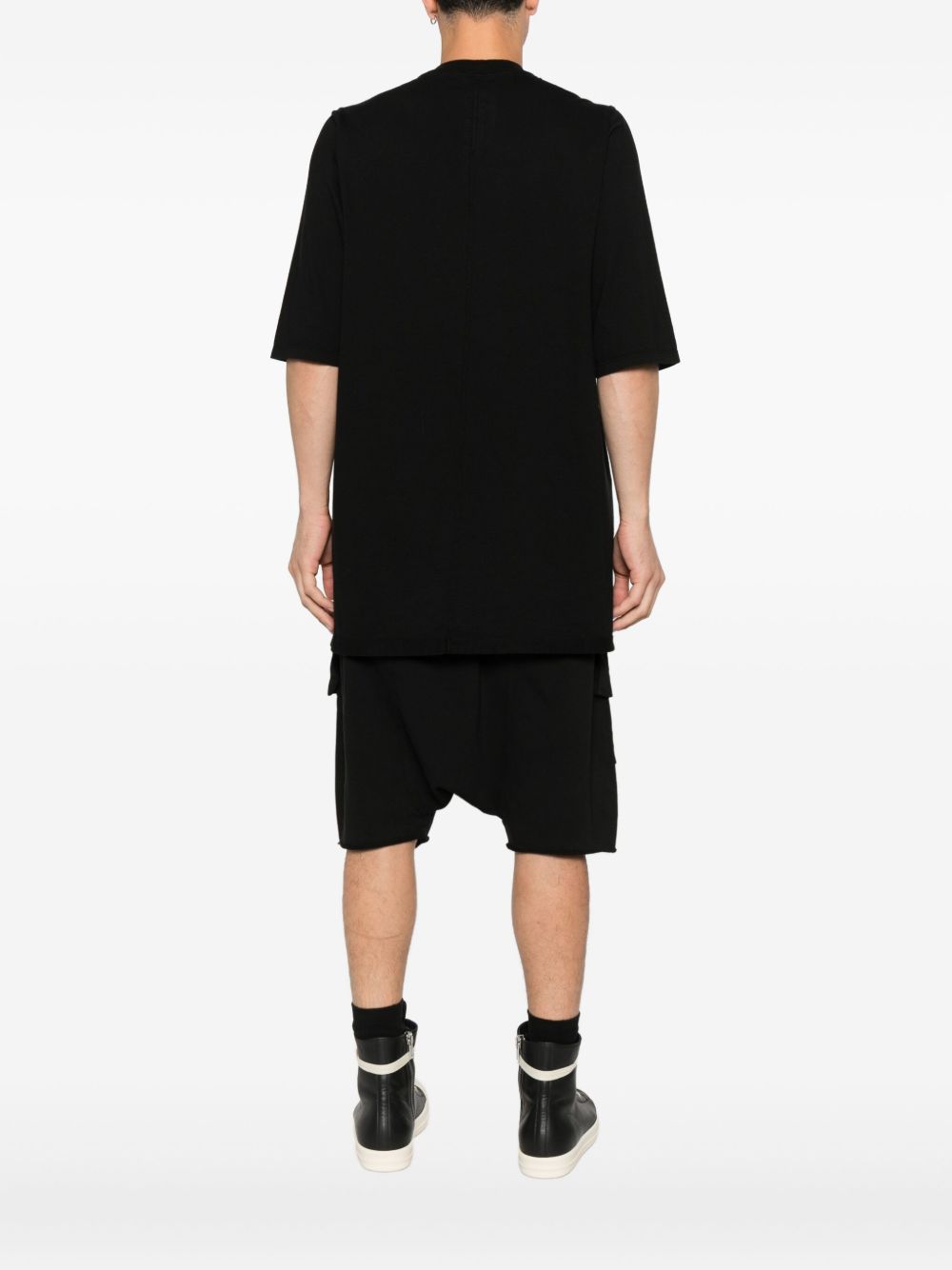 T-shirt a maniche corte jumbo in nero Rick owens drkshdw - uomo 