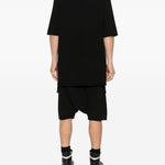 T-shirt a maniche corte jumbo in nero Rick owens drkshdw - uomo 