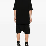 T-shirt a maniche corte jumbo in nero Rick owens drkshdw - uomo 