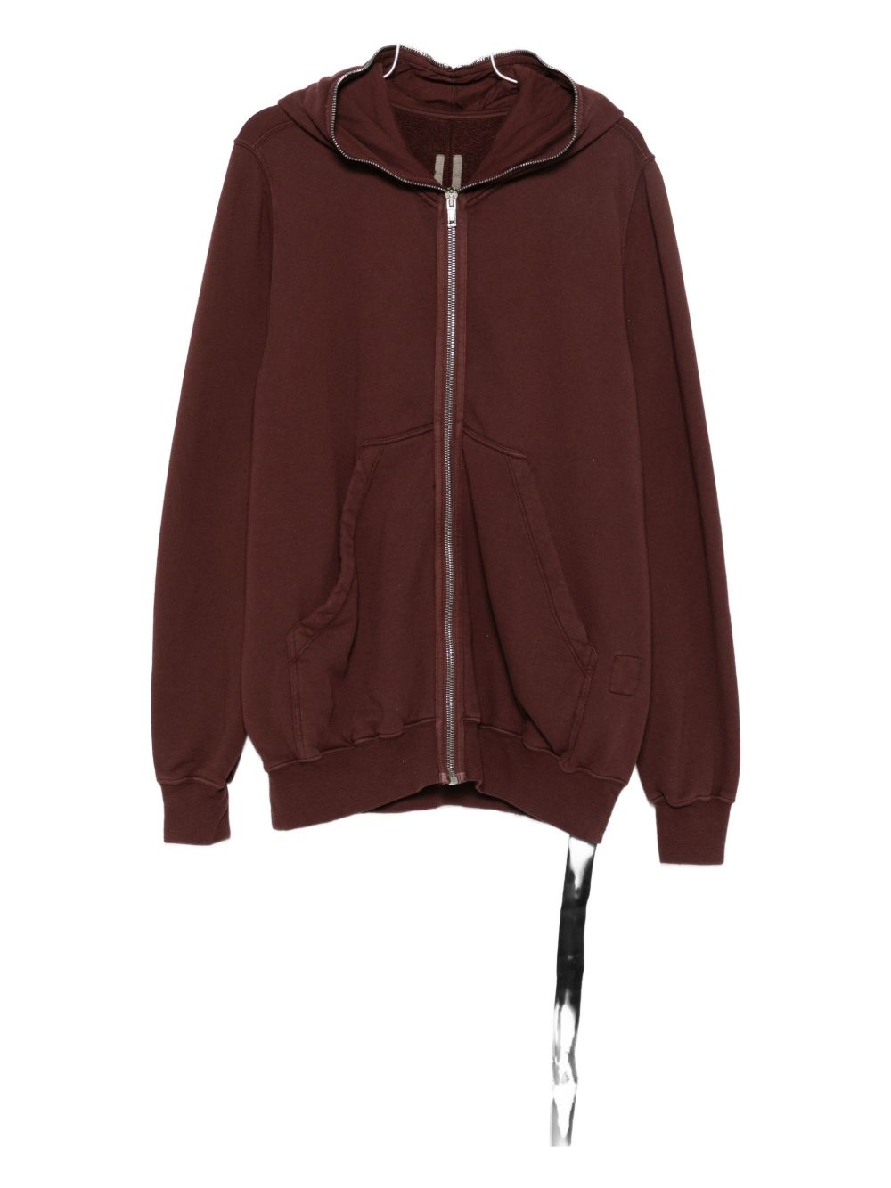 Felpa con cappuccio jumbo in marrone Rick owens drkshdw - uomo 