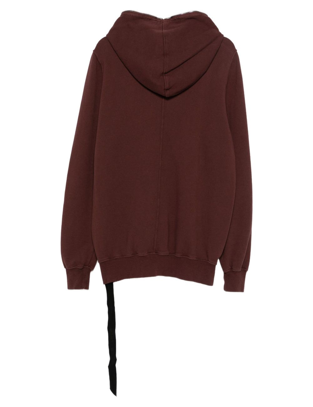 Felpa con cappuccio jumbo in marrone Rick owens drkshdw - uomo 