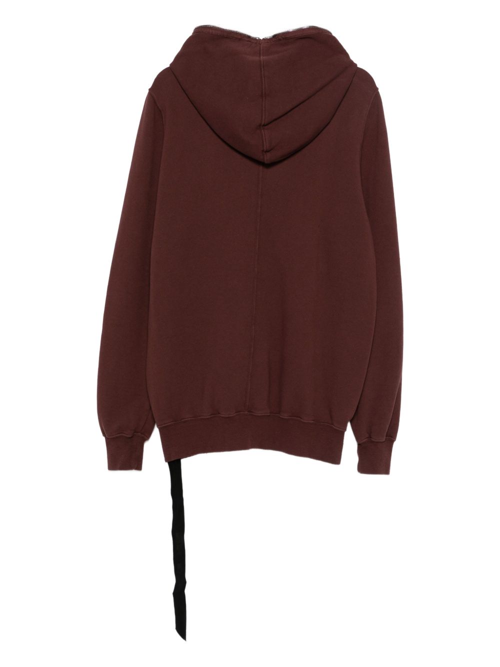 Felpa con cappuccio jumbo in marrone Rick owens drkshdw - uomo 
