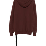 Felpa con cappuccio jumbo in marrone Rick owens drkshdw - uomo 