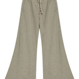 Pantaloni a gamba ampia con coulisse in grigio Rick owens drkshdw - uomo 