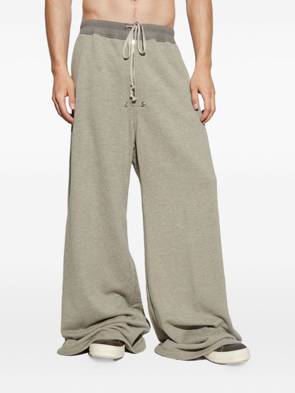 Pantaloni a gamba ampia con coulisse in grigio Rick owens drkshdw - uomo 