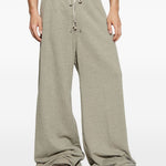 Pantaloni a gamba ampia con coulisse in grigio Rick owens drkshdw - uomo 