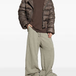 Pantaloni a gamba ampia con coulisse in grigio Rick owens drkshdw - uomo 