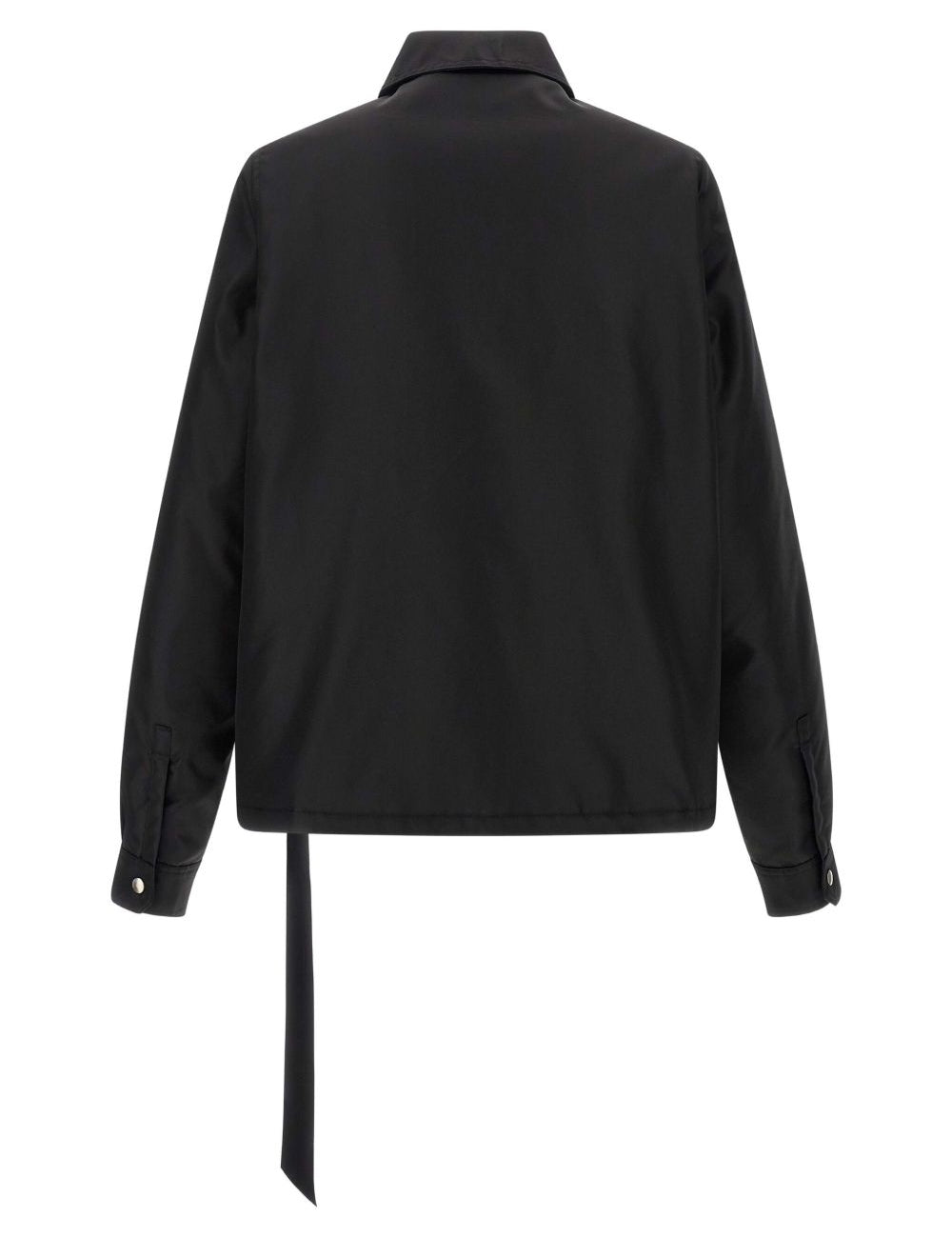 Giacca con collo a camicia e zip frontale in nero Rick owens drkshdw - uomo 