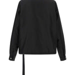 Giacca con collo a camicia e zip frontale in nero Rick owens drkshdw - uomo 