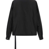 Giacca con collo a camicia e zip frontale in nero Rick owens drkshdw - uomo 