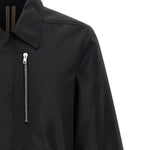 Giacca con collo a camicia e zip frontale in nero Rick owens drkshdw - uomo 