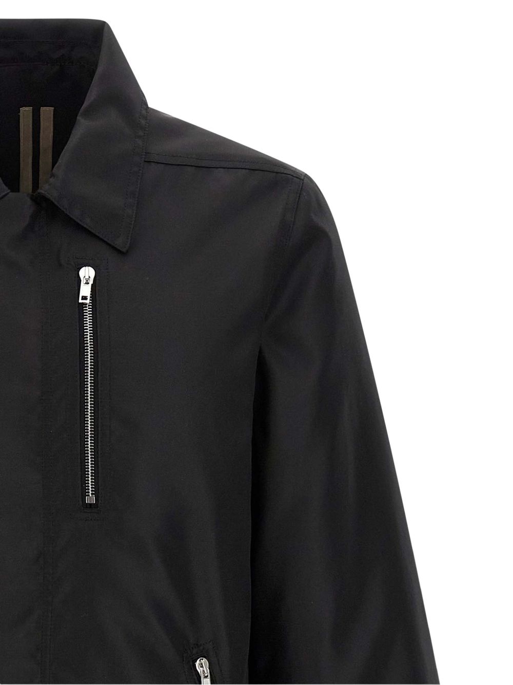 Giacca con collo a camicia e zip frontale in nero Rick owens drkshdw - uomo 