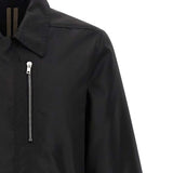 Giacca con collo a camicia e zip frontale in nero Rick owens drkshdw - uomo 
