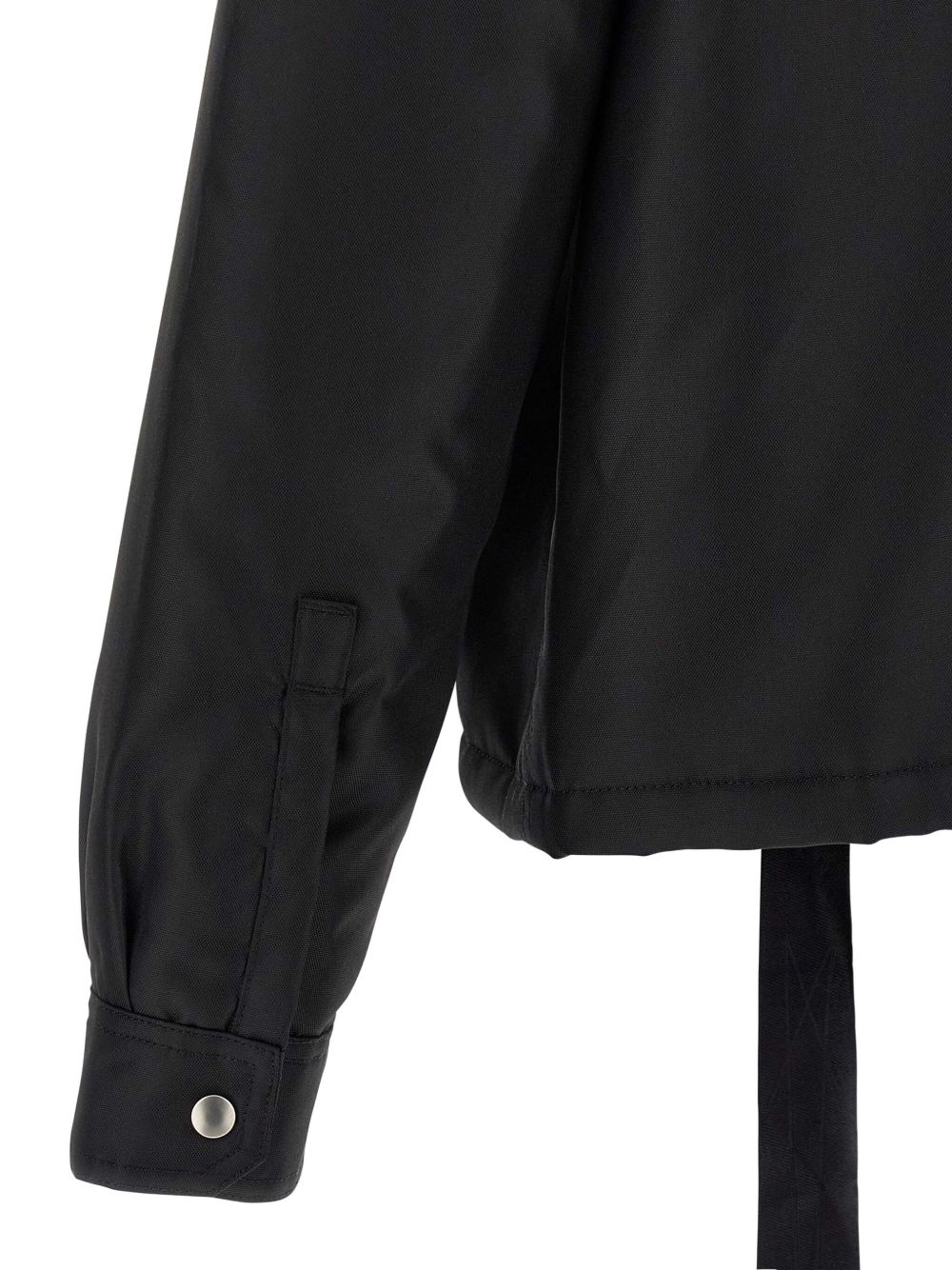 Giacca con collo a camicia e zip frontale in nero Rick owens drkshdw - uomo 