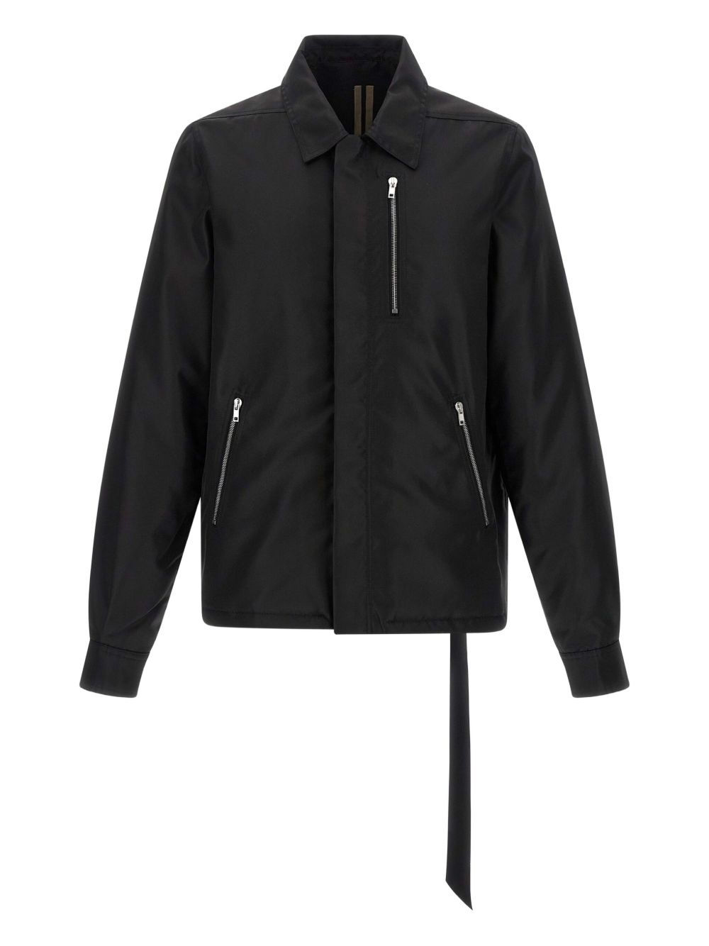 Giacca con collo a camicia e zip frontale in nero Rick owens drkshdw - uomo 
